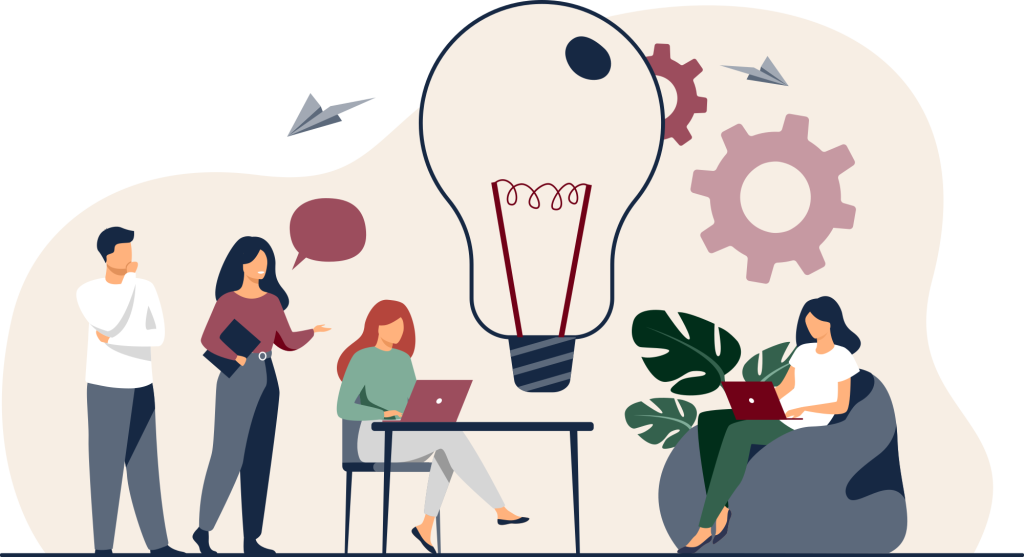 Illustration of a Tacita GDPR consultant discussing an idea.